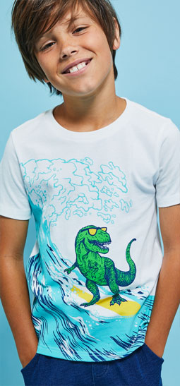 Surfing T-Rex Rollup Short Outfit