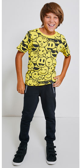 Emoji Print Jogger Outfit