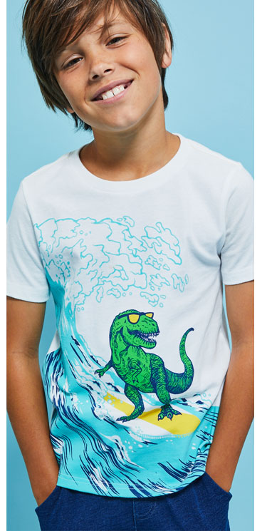 Surfing T-Rex Rollup Short Outfit