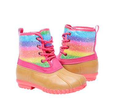 Lace Up Sparkle Rain Boot