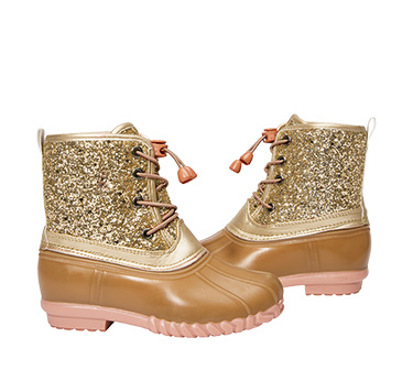 Gold Glitter Rain Boots