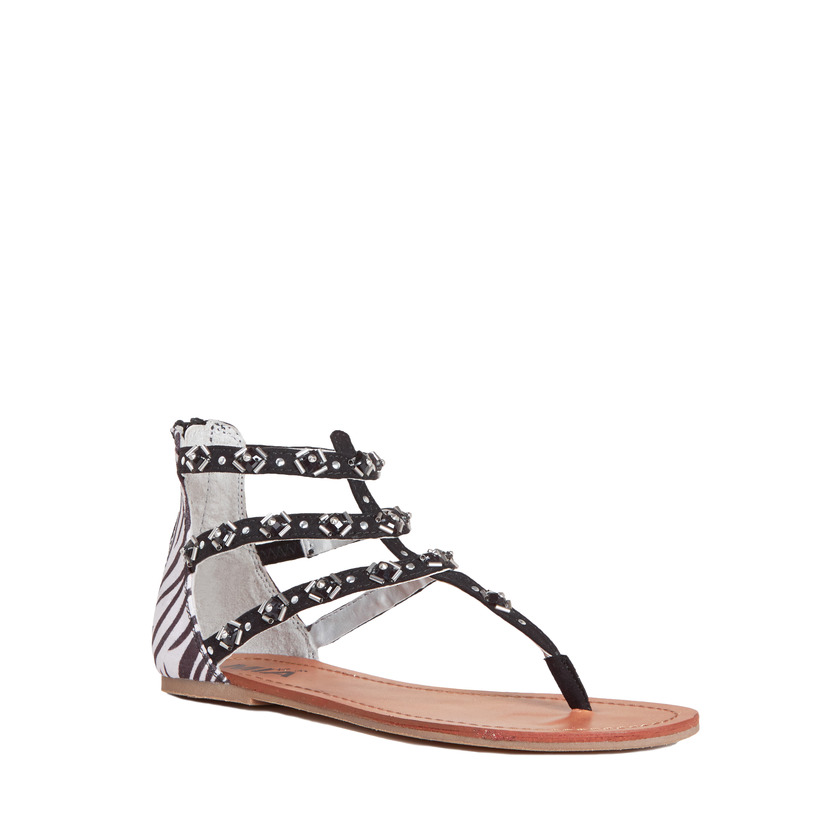 zebra gladiator sandals