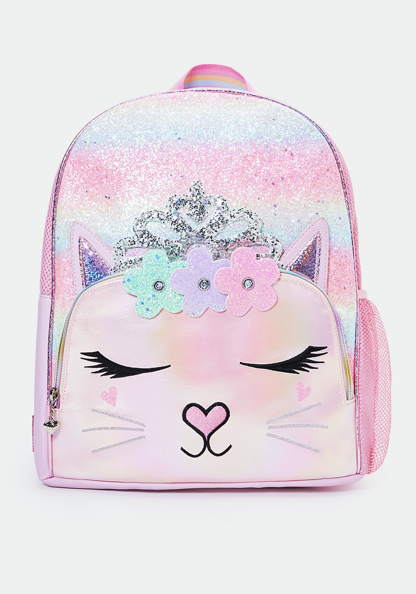 glitter cat backpack