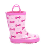 short rain boots with bows