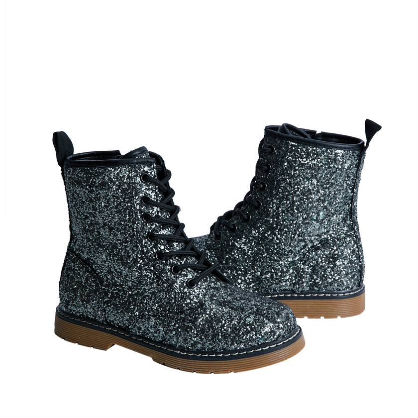 flat sparkly boots