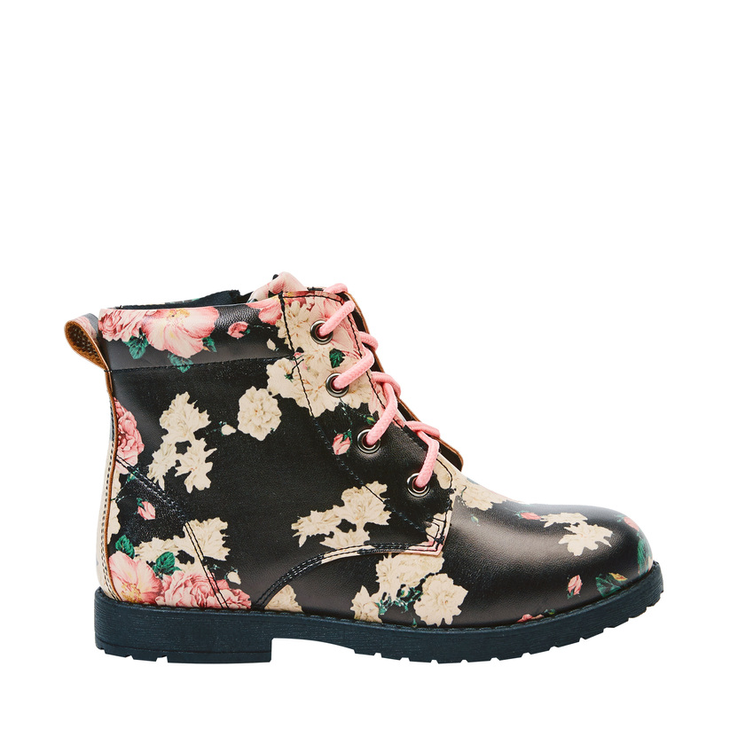 Floral Lace Up Boot - FabKids