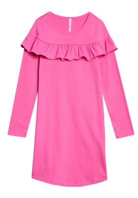 FabKids Dresses Long Sleeve Ruffle Dress Girls Pink Size XXL