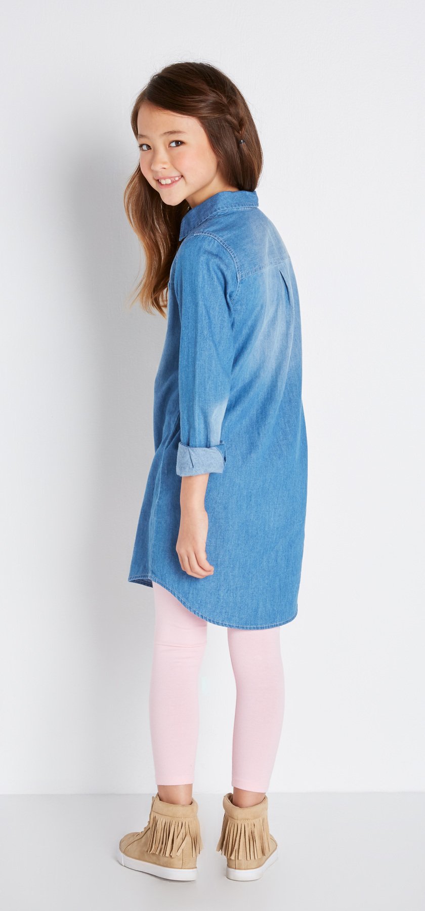 lands end chambray shirt dress