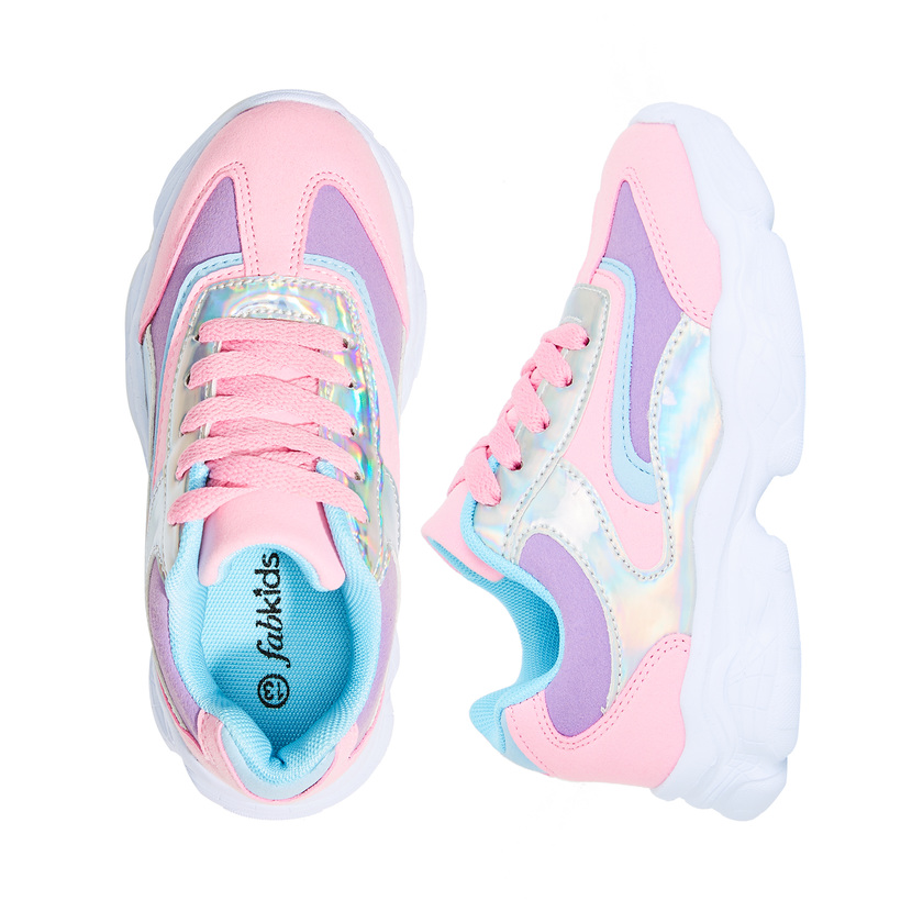 Holographic Colorblock Athletic Sneaker 