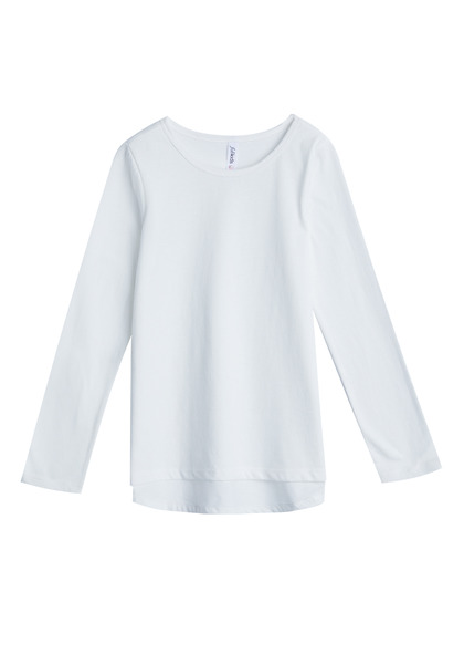 FabKids Tops & Tees Fab Basic Long Sleeve Tee Girls White Size XXS