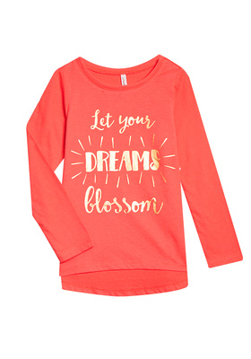 FabKids Tops & Tees Dreams Blossom Long Sleeve Tee Girls Red Size XXL